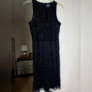 Elegant Black Beaded Dress